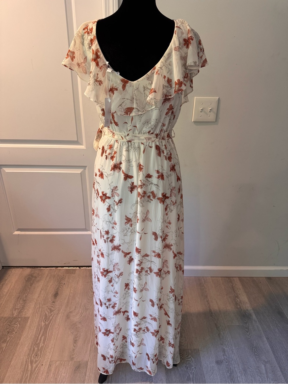 NWT Baltic Born Katya Ruffle Maxi Dress - Rust Floral - Picture 5 of 6